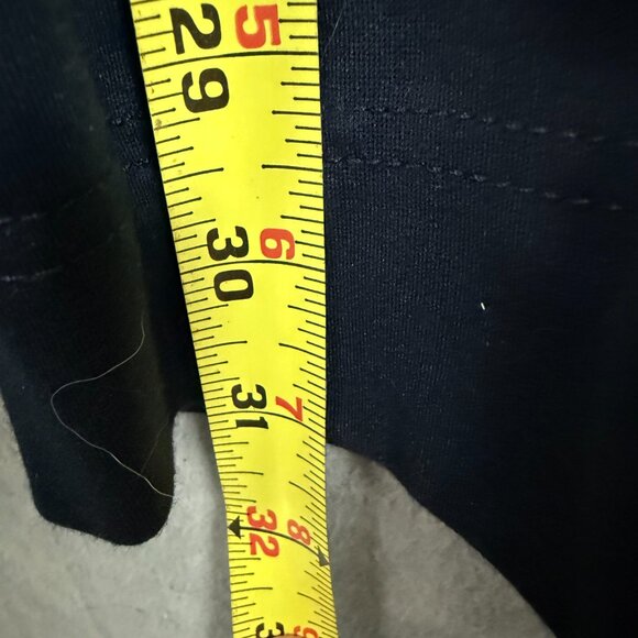 J Jill XL Ponte Wide Leg Pull On Pants Navy Blue Zip Pockets Stretch Knit - Picture 11 of 12